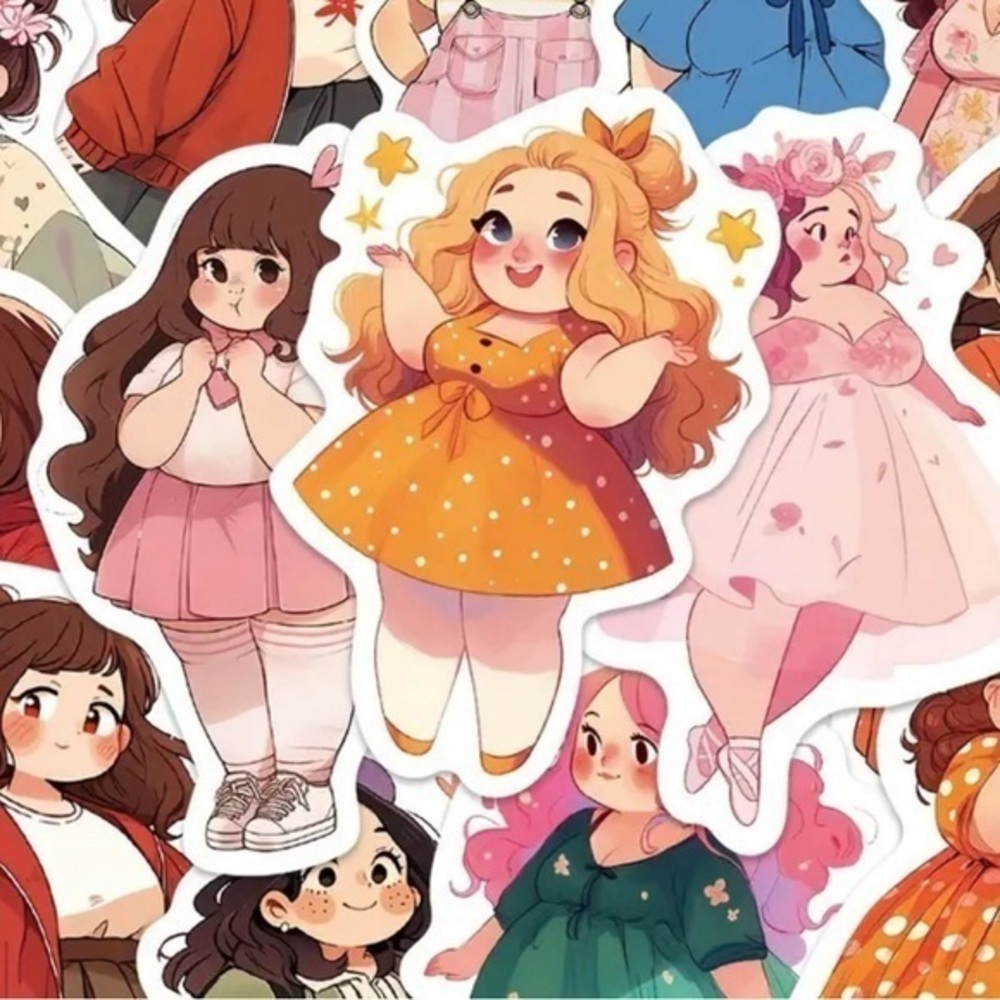 50pcs girl stickers